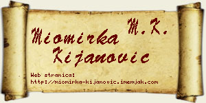 Miomirka Kijanović vizit kartica